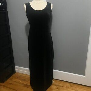 Goth Long Black Velvet Dress Handmade SMALL MEDIUM Vampire